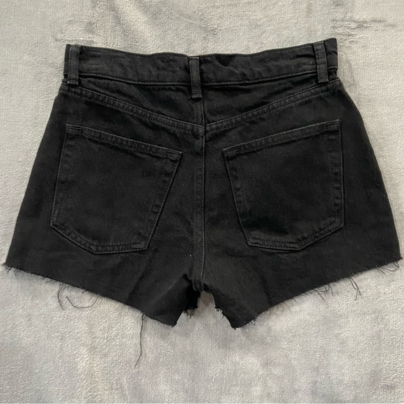 Reformation Charlie High Rise Jean Shorts Seattle Black Women’s Size 24 New - Picture 5 of 6